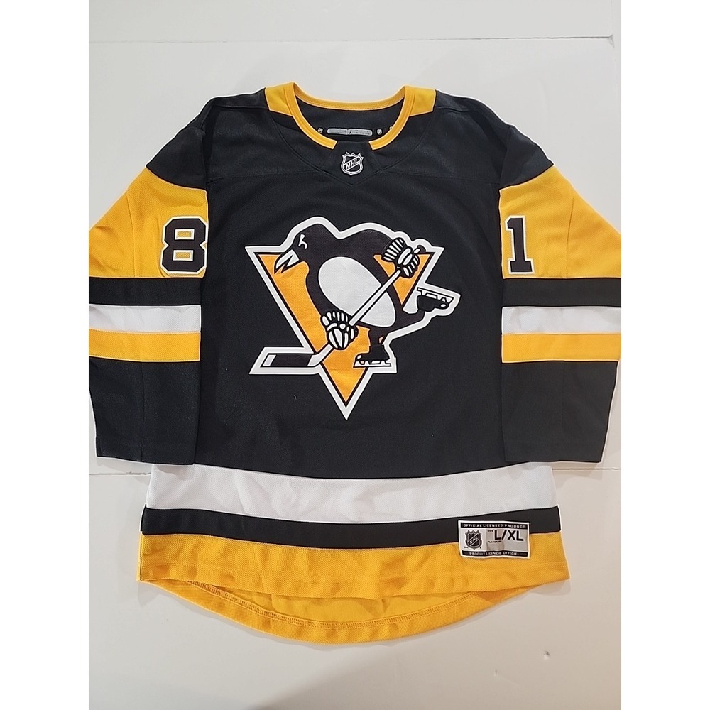 Pittsburgh Penguins Phil Kessel #81 NHL Hockey Jersey Youth L/XL Black Home